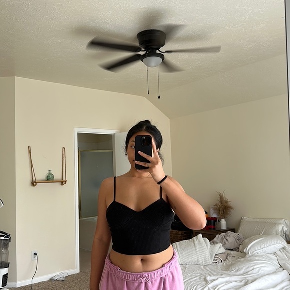 Black Ribbed Tank - Picture 2 of 3